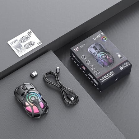 เมาส์เกมมิ่ง ONIKUMA DM02 TRI-MODE RGB GAMING MOUSE - สีดำ_6