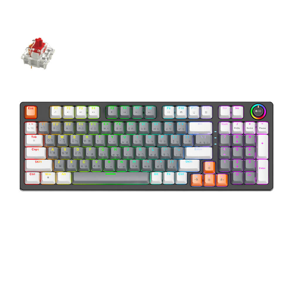 คีย์บอร์ดเกมมิ่ง ONIKUMA FUYU MECHANICAL GAMING KEYBOARD - สีเทา (RED SWITCH) (TH/EN)_0