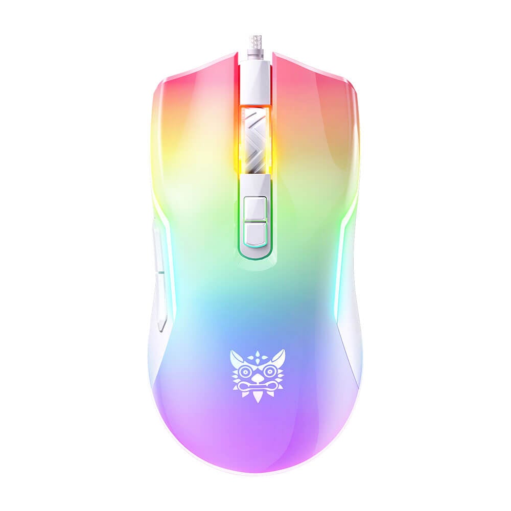 เมาส์เกมมิ่ง ONIKUMA TOUMEI FULL RGB GAMING MOUSE - สีขาว_0
