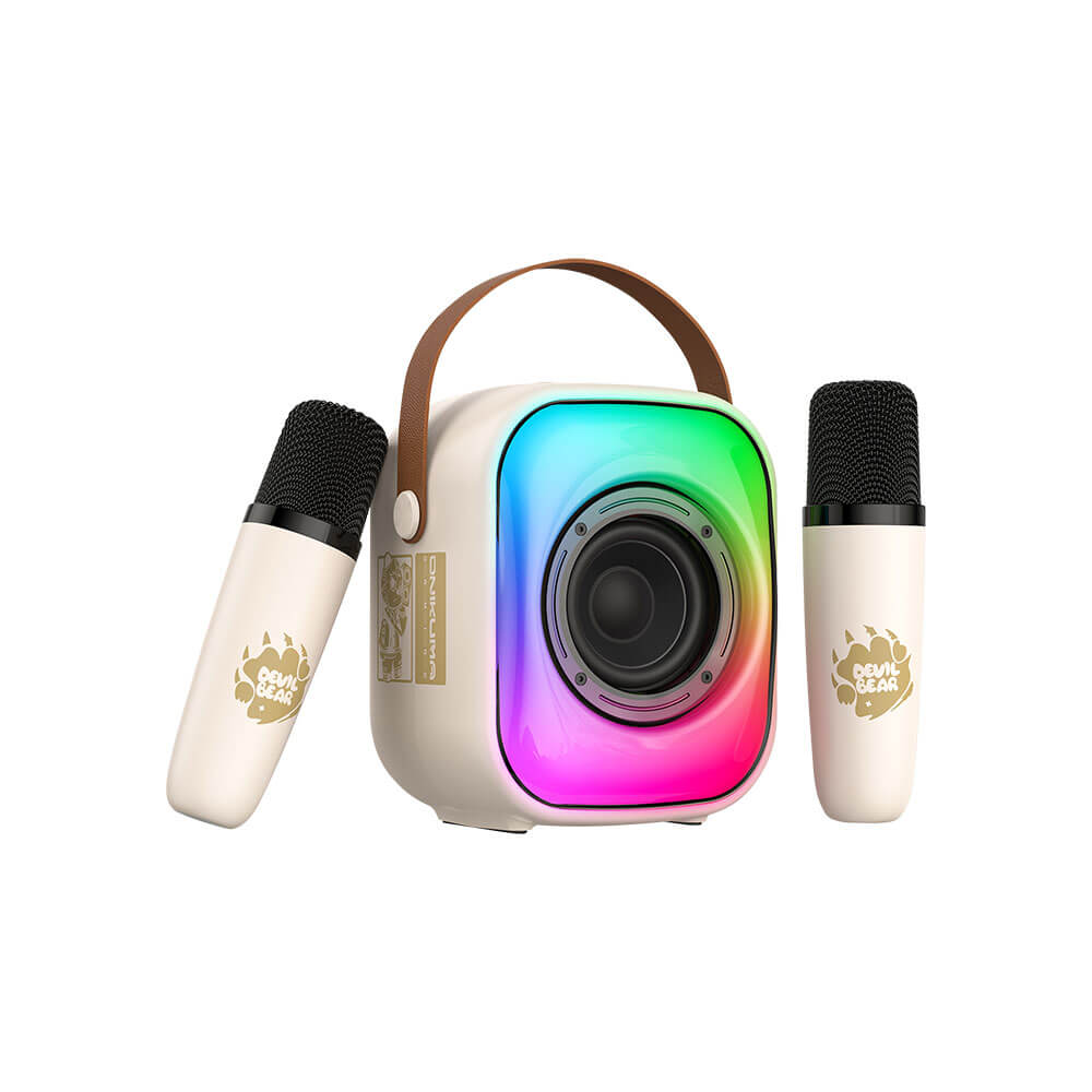 ลำโพงคาราโอเกะ ONIKUMA L7 BLUETOOTH KARAOKE SPEAKER พร้อมไมโครโฟน 2 อัน - สีขาว_7