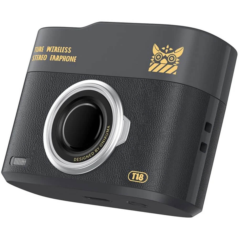 หูฟังเกมมิ่งไร้สาย Onikuma T18 รูปทรงสไตล์เรโทร Bluetooth 5.3 - สีดำ_1