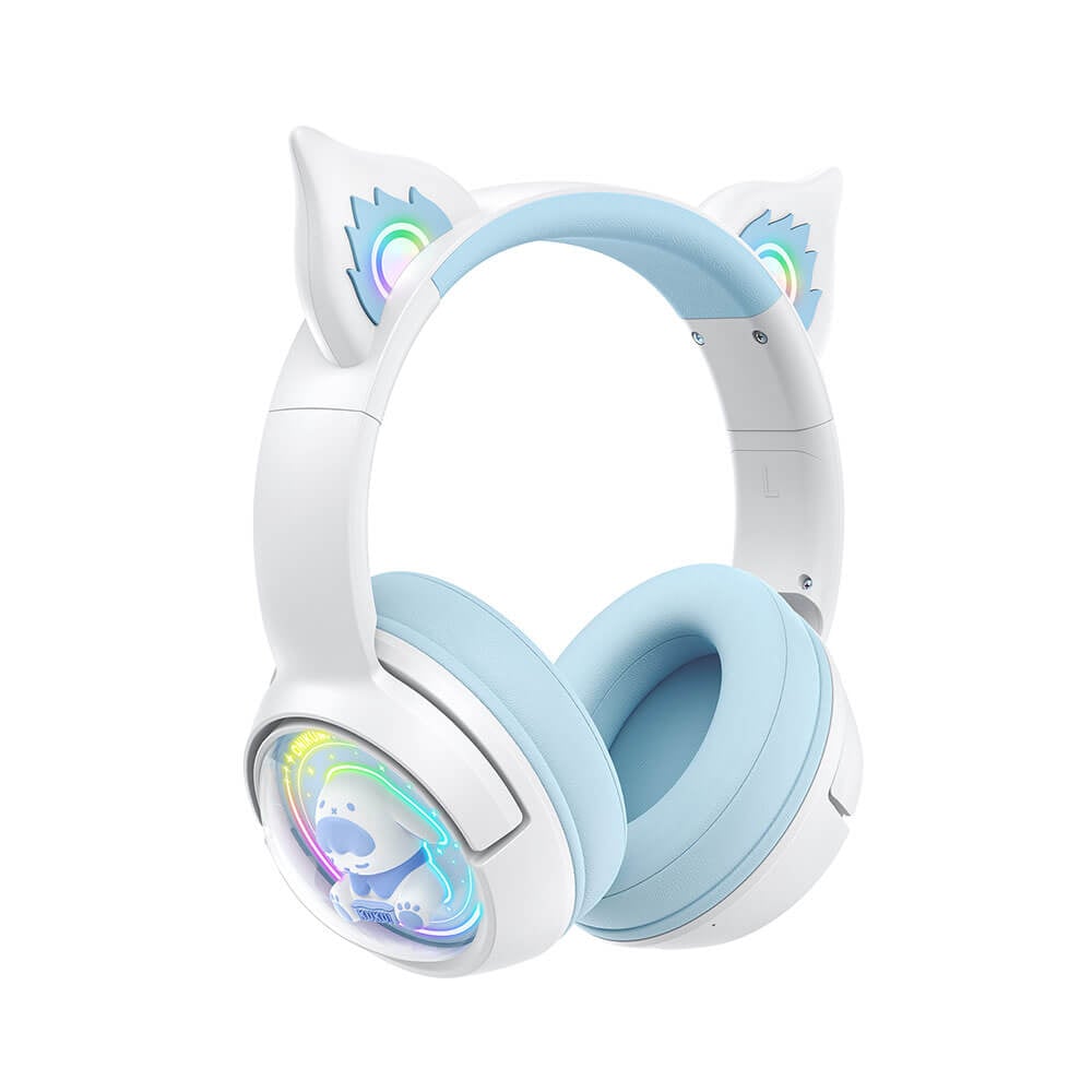หูฟังเกมมิ่งไร้สาย Onikuma Kuku Rabbit Gradient เชื่อมต่อได้ 3 โหมด - ขาวฟ้า