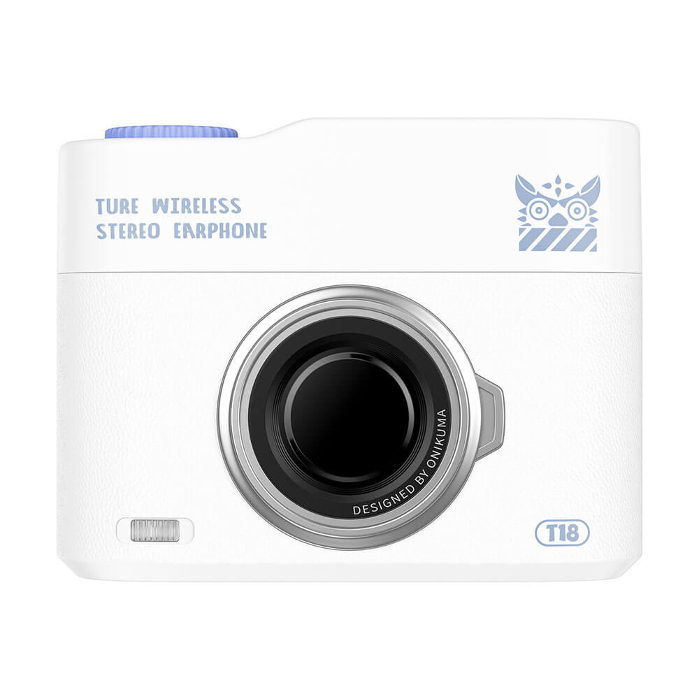 หูฟังเกมมิ่งไร้สาย Onikuma T18 รูปทรงสไตล์เรโทร Bluetooth 5.3 - สีขาว