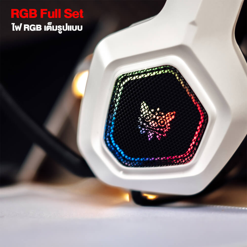 หูฟังเกมมิ่ง ONIKUMA K10 GAMING HEADSET - สีขาว_3