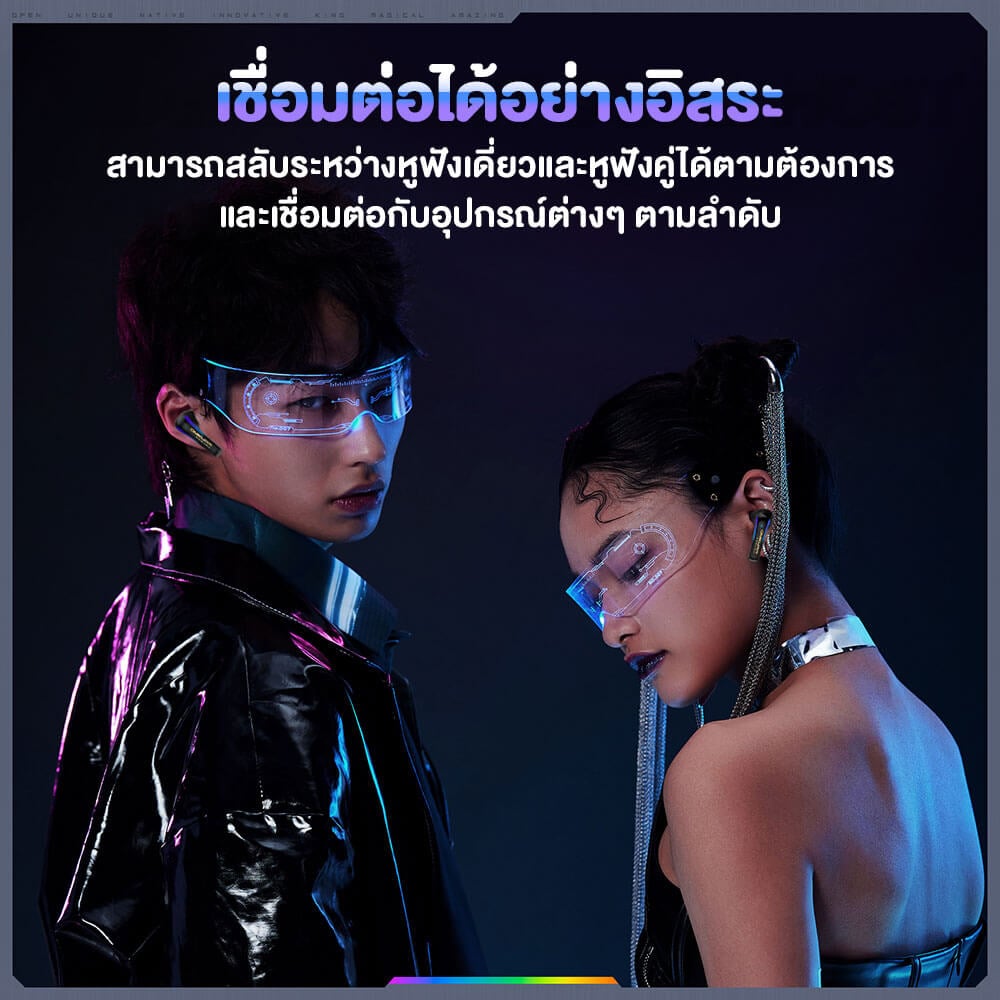 หูฟังเกมมิ่งไร้สาย Onikuma T27 ไมโครโฟน ENC - สีดำ