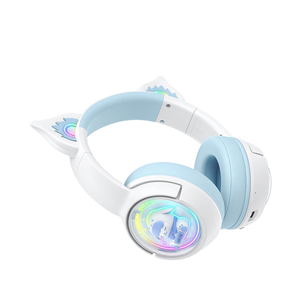 หูฟังเกมมิ่งไร้สาย Onikuma Kuku Rabbit Gradient เชื่อมต่อได้ 3 โหมด - ขาวฟ้า
