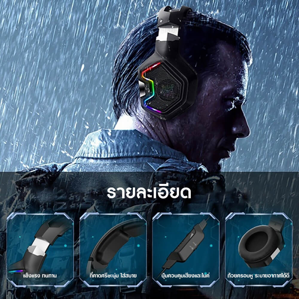 หูฟังเกมมิ่งแบบมีสาย ONIKUMA K10 PRO - สีดำ_6