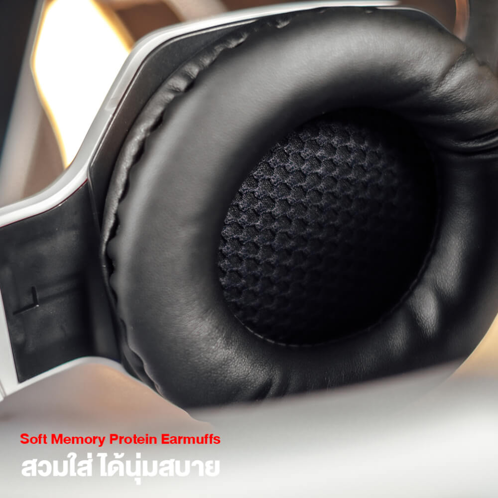 หูฟังเกมมิ่ง ONIKUMA K10 GAMING HEADSET - สีขาว_6
