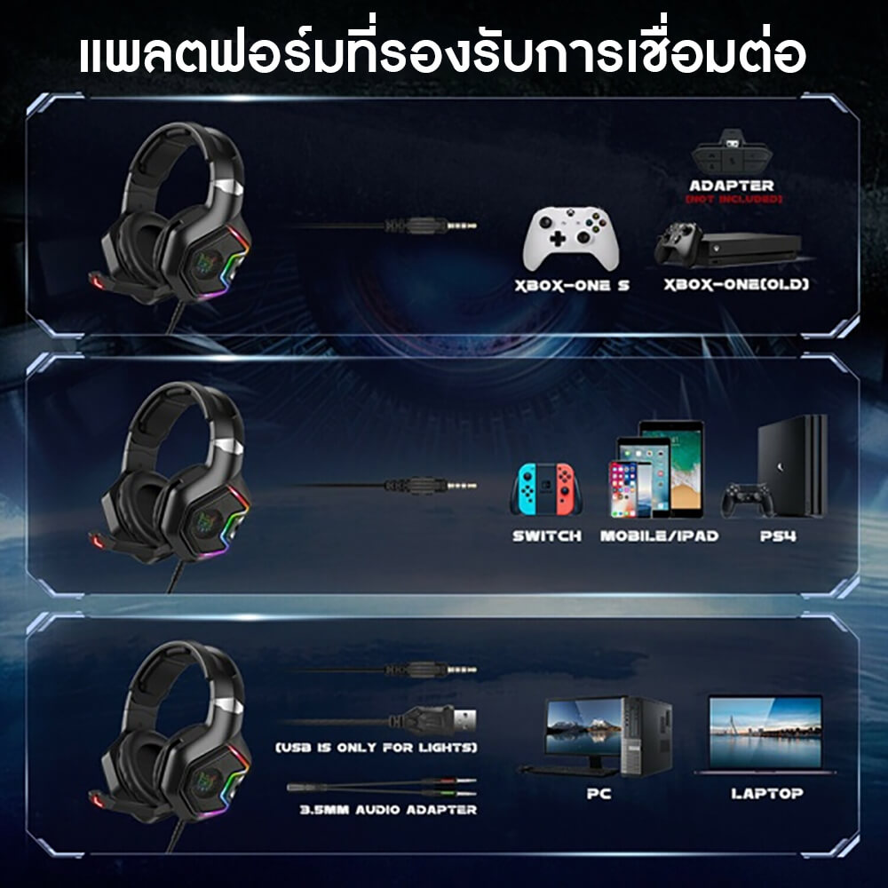 หูฟังเกมมิ่งแบบมีสาย ONIKUMA K10 PRO - สีดำ_8