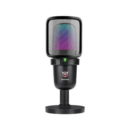 ไมโครโฟน ONIKUMA HOKO RGB ไมค์แบบตั้งโต๊ะ สำหรับเล่นเกม สตรีมมิ่ง ฯลฯ - สีดำ_0