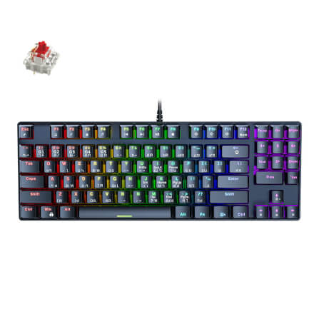 คีย์บอร์ดเกมมิ่ง ONIKUMA HARU LITE GAMING KEYBOARD MINI RGB - สีดำ (RED SWITCH) (TH/EN)_0