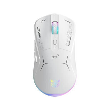 เมาส์เกมมิ่ง ONIKUMA OKAMI WIRELESS DUAL-MODE GAMING MOUSE เชื่อมต่อได้ 2 โหมด - สีขาว_0