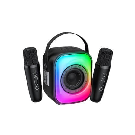 ลำโพงคาราโอเกะ ONIKUMA L7 BLUETOOTH KARAOKE SPEAKER พร้อมไมโครโฟน 2 อัน - สีดำ_0