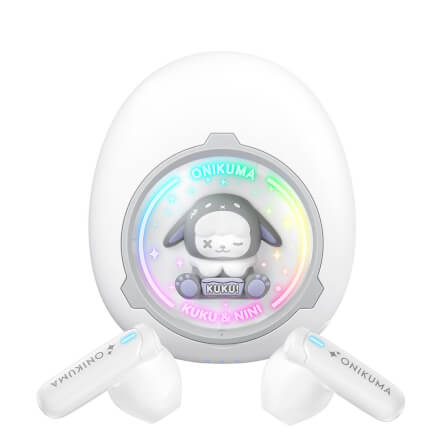 หูฟังเกมมิ่งไร้สาย Onikuma KUKU & NINI รูปทรงน่ารัก Bluetooth 5.3 - สีขาว_1