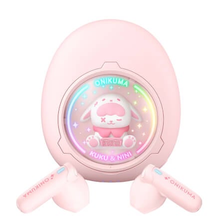 หูฟังเกมมิ่งไร้สาย Onikuma KUKU & NINI รูปทรงน่ารัก Bluetooth 5.3 - สีชมพู_1
