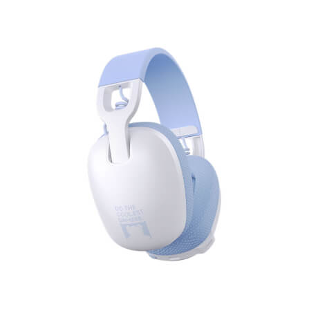 หูฟังเกมมิ่งไร้สาย Onikuma Kuma หูฟังระดับ E-Sports เชื่อมต่อได้ 3 โหมด - สีขาวฟ้า_1