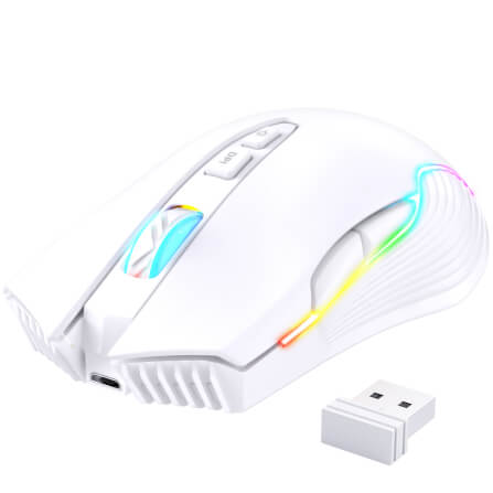 เมาส์เกมมิ่ง ONIKUMA CW905 WIRELESS GAMING MOUSE - สีขาว_1
