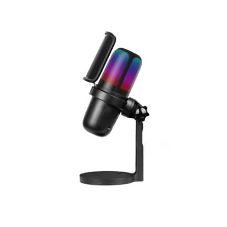 ไมโครโฟน ONIKUMA HOKO RGB ไมค์แบบตั้งโต๊ะ สำหรับเล่นเกม สตรีมมิ่ง ฯลฯ - สีดำ_3