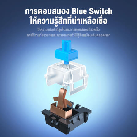 คีย์บอร์ดเกมมิ่ง ONIKUMA HARU LITE GAMING KEYBOARD MINI RGB - สีดำ (BLUE SWITCH) (TH/EN)_5