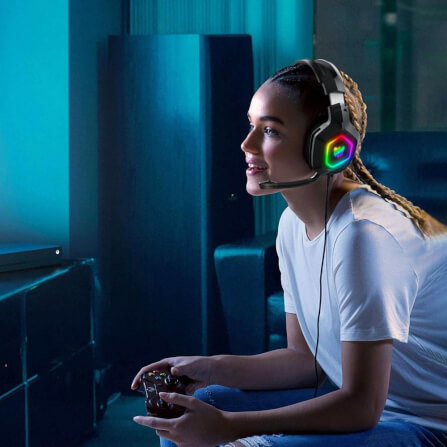 หูฟังเกมมิ่ง ONIKUMA K10 GAMING HEADSET - สีดำ_6