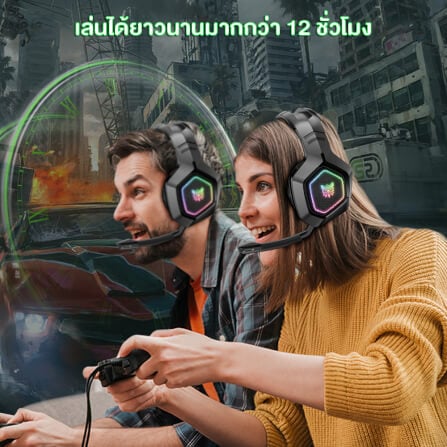 หูฟังเกมมิ่งไร้สาย Onikuma Kumong เชื่อมต่อได้ 3 โหมด - สีดำ_7