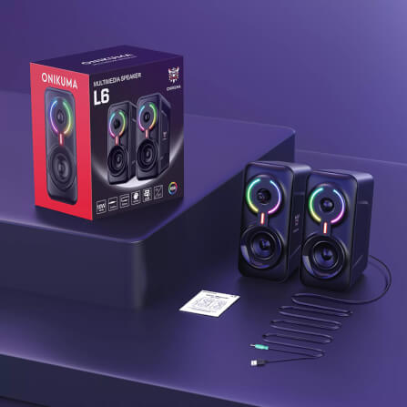 ลำโพงตั้งโต๊ะ ONIKUMA L6 DEKTOP SPEAKER - สีดำ_7