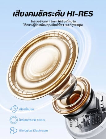 หูฟังเกมมิ่งไร้สาย Onikuma T27 ไมโครโฟน ENC - สีขาว_8