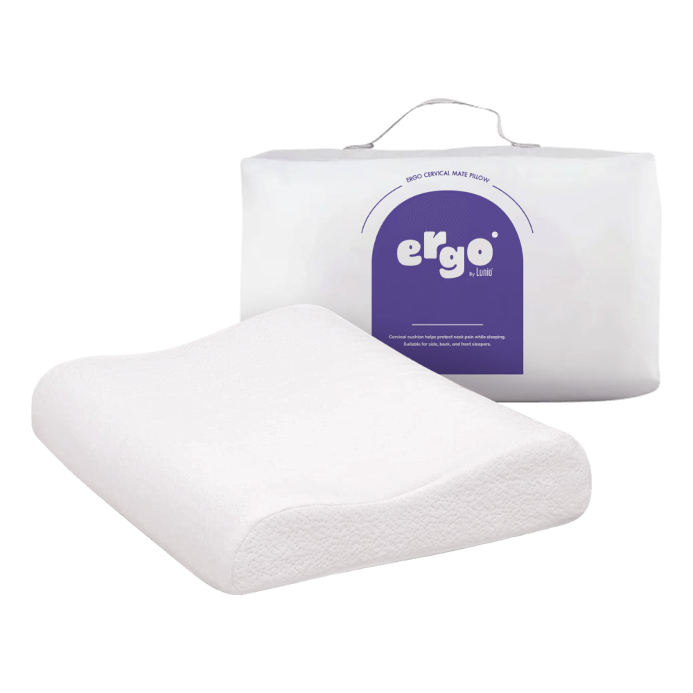 หมอนเมมโมรี่โฟม ทรงสูง-ต่ำในใบเดียว LUNIO ERGO CERVICAL MATE PILLOW