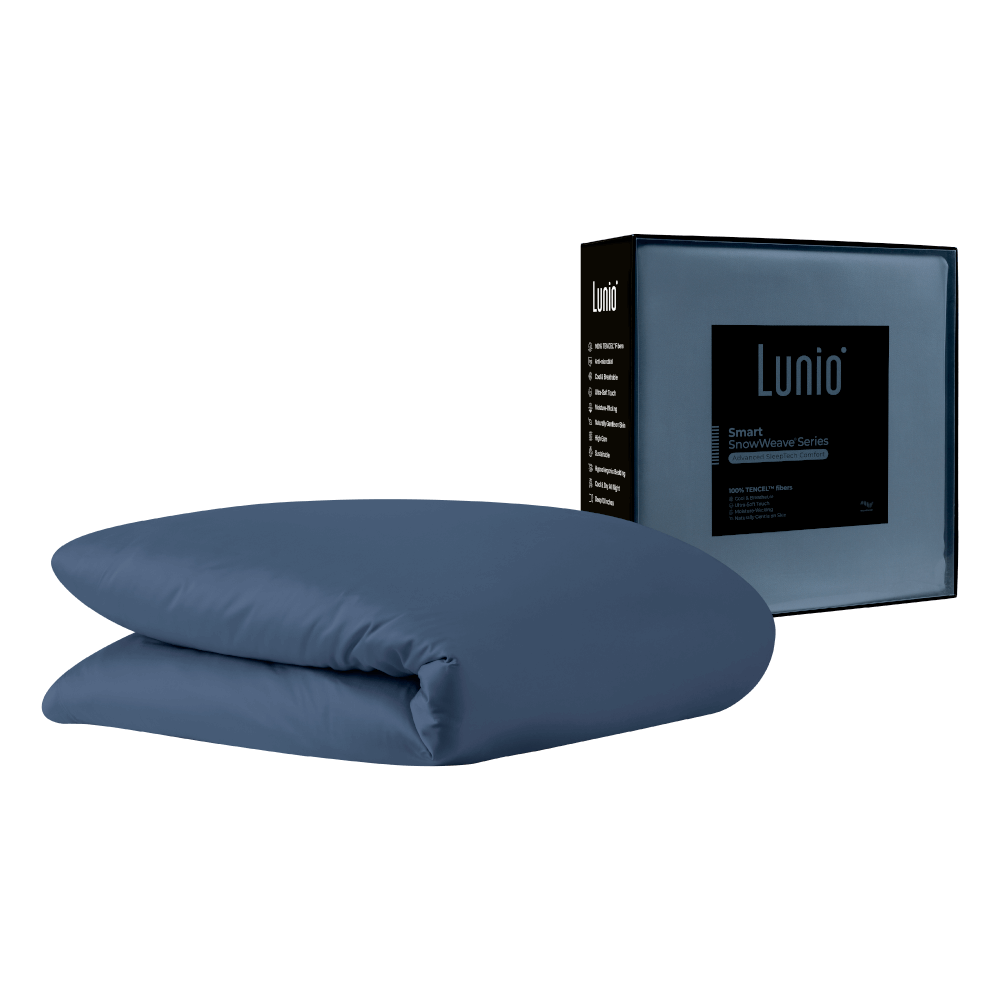 ปลอกผ้านวม 3.5ฟุต LUNIO SMART SNOWWEAVE DUVET COVER, QUANTA BLUE สีน้ำเงิน
