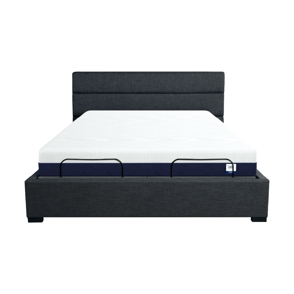 เตียงปรับระดับไฟฟ้า 6 ฟุต LUNIO SMART RISE 3ฟุต 2ชิ้น และ ขอบเตียง 6 ฟุต มาพร้อมกับที่นอนยางพารา 6 ฟุต LUNIO LITE PRO_0
