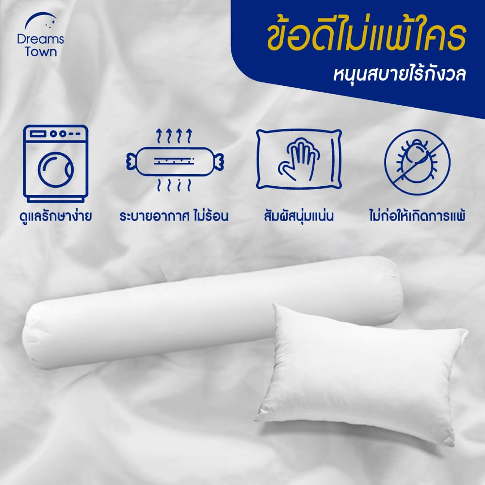 เซ็ตหมอน+หมอนข้างโพลีเอสเตอร์ DREAMSTOWN_1