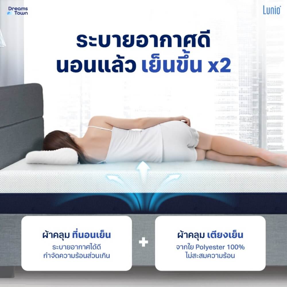 ที่นอนยางพารา 6 ฟุต LUNIO LITE PRO มาพร้อมเตียงไม้อัดคุณภาพสูง สไตล์โมเดิร์น LUNIO ATLAS_3
