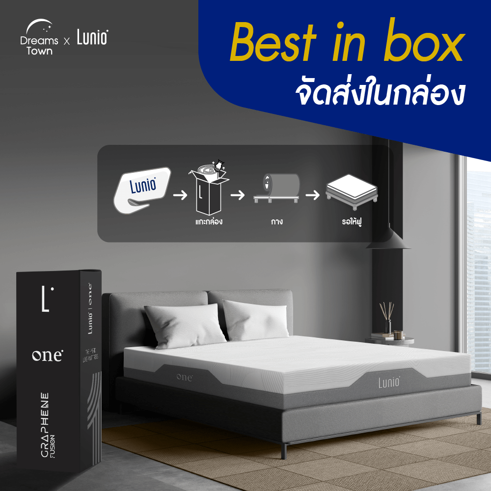 ที่นอนยางพารา 6 ฟุต LUNIO ONE GRAPHENE ผสานไมโครพ็อกเก็ตสปริง_6