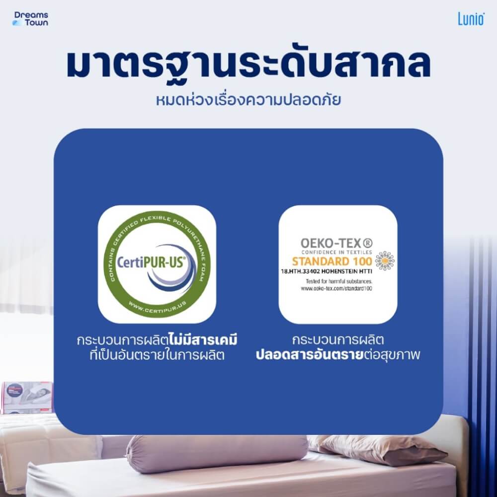 ที่นอนยางพาราอัลตร้าไฮบริด 3.5 ฟุต LUNIO QUANTUM MAX มาพร้อมเตียงไม้อัดคุณภาพสูง สไตล์โมเดิร์น LUNIO ATLAS_7