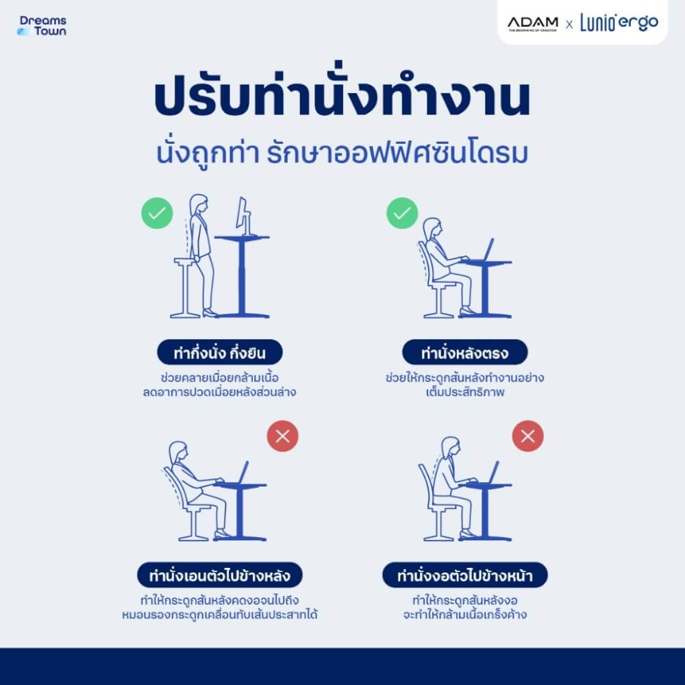 เซ็ตโต๊ะปรับระดับไฟฟ้า มีล้อ LUNIO ERGO SPACE II (SIZE 160 X 80 CM) + เก้าอี้ทำงานเพื่อสุขภาพ ADAM DOT.2 ERGO CHAIR GRAVITY (สีดำ)_7