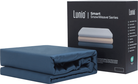 เซ็ตผ้าปูที่นอน เกรดพรีเมียม 6ฟุต LUNIO SMART SNOWWEAVE BEDDING SET QUANTA BLUE สีน้ำเงิน 3ชิ้น (สำหรับที่นอนหนา 13นิ้ว)_0
