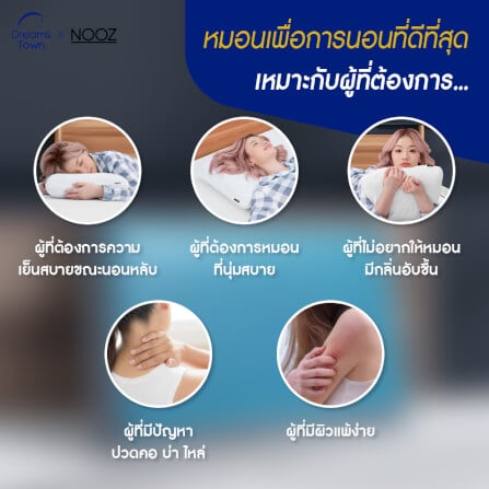 หมอนเมมโมรี่โฟม หมอนคูลเจล NOOZ COMFORT THE COOLING GRAPHITE_2