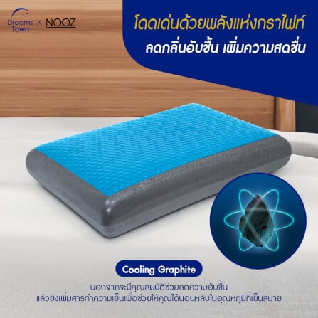 หมอนเมมโมรี่โฟม หมอนคูลเจล NOOZ COMFORT THE COOLING GRAPHITE_3