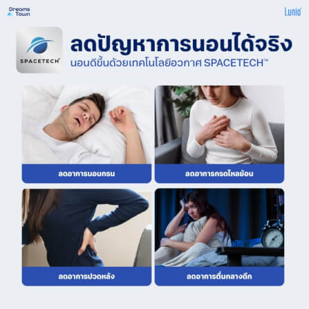 เตียงปรับระดับไฟฟ้า 3.5 ฟุต LUNIO SMART RISE มาพร้อมกับที่นอนยางพารา 3.5 ฟุต LUNIO GEN4_3