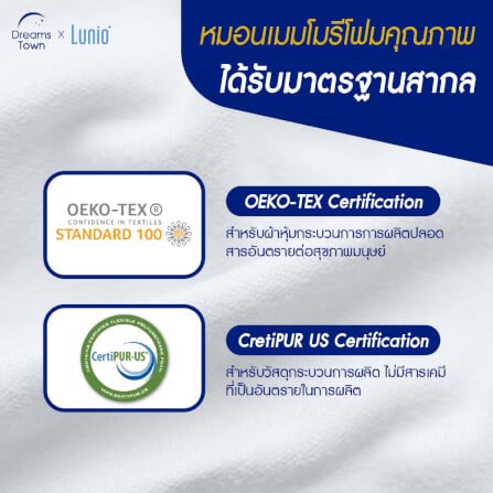 หมอนเมมโมรีโฟม 100% LUNIO COSMO GRAPHITE PILLOW_6