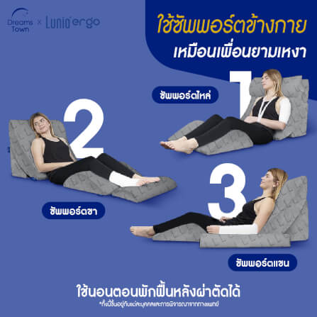 เซ็ตหมอนปรับองศาการนอน LUNIO ERGO ADJUSTABLE WEDGE PILLOW SET_6