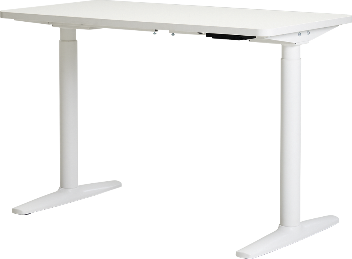 โต๊ะปรับระดับไฟฟ้าเพื่อสุขภาพ LUNIO SPACE ONE สีขาว WHITE FROZEN SIZE 120 X 60 CM