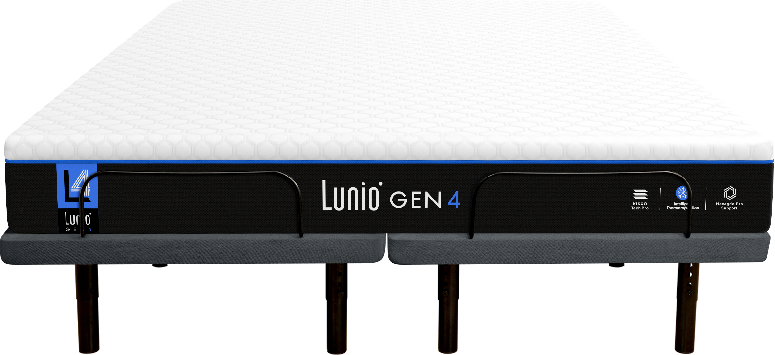 เตียงปรับระดับไฟฟ้า 6 ฟุต LUNIO SMART RISE มาพร้อมกับที่นอนยางพารา 6 ฟุต LUNIO GEN4_0