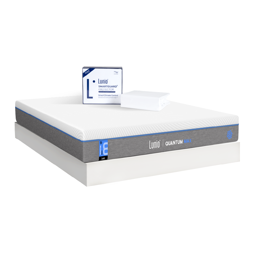 ที่นอนยางพาราอัลตร้าไฮบริด LUNIO QUANTUM MAX มาพร้อมผ้ารองกันเปื้อนกันน้ำ รุ่น LUNIO SMARTGUARD PROTECTOR ขนาด 5 ฟุต LYOCELL PROTECTOR_0