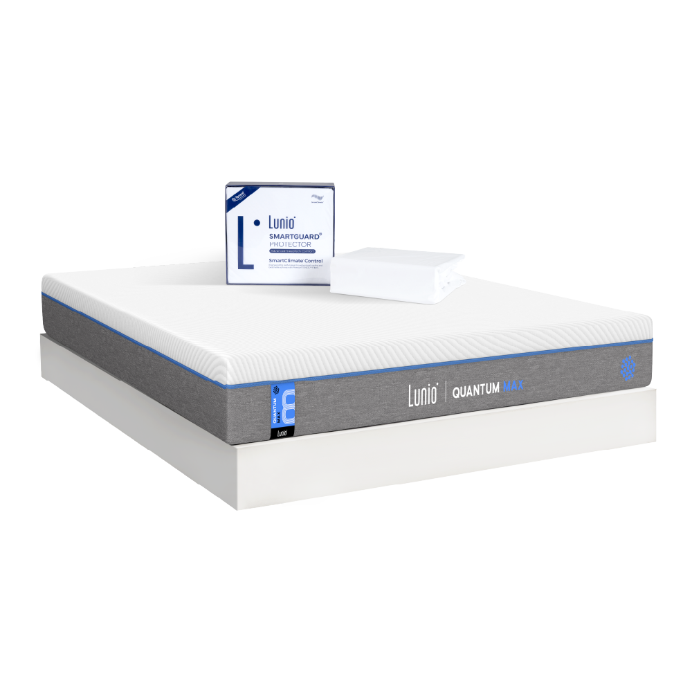 ที่นอนยางพาราอัลตร้าไฮบริด LUNIO QUANTUM MAX มาพร้อมผ้ารองกันเปื้อนกันน้ำ รุ่น LUNIO SMARTGUARD PROTECTOR ขนาด 6 ฟุต_0