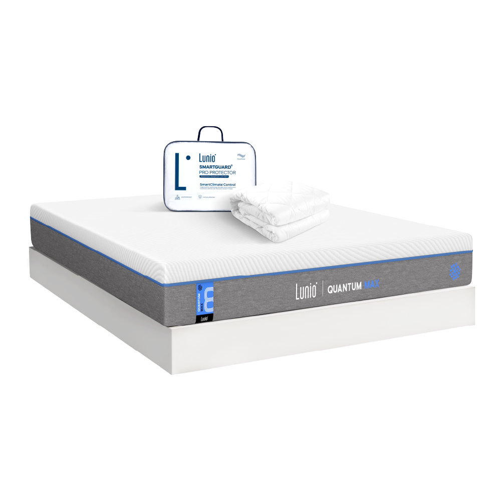 ที่นอนยางพาราอัลตร้าไฮบริด 6 ฟุต LUNIO QUANTUM MAX มาพร้อมผ้ารองกันเปื้อนกันน้ำ รุ่น LUNIO SMARTGUARD PRO PROTECTOR_0