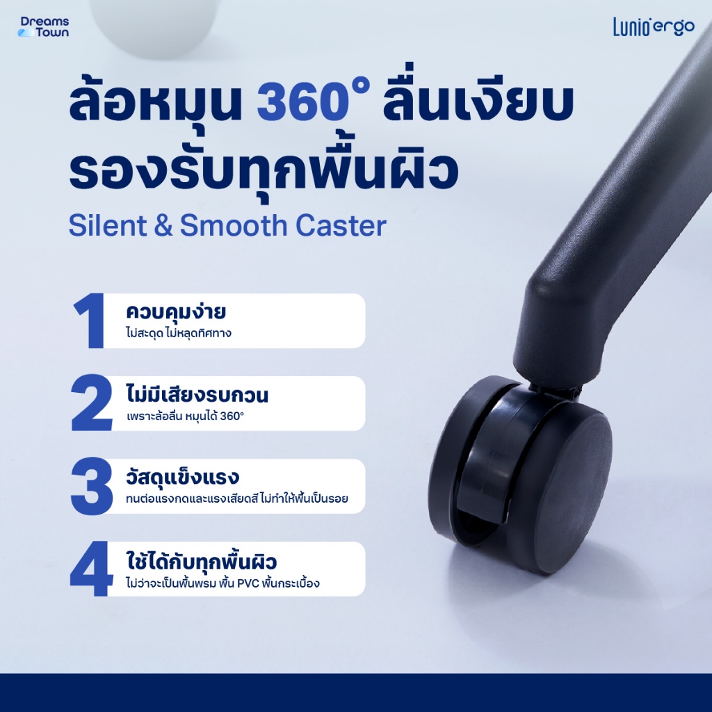 เก้าอี้ทำงาน เพื่อสุขภาพ LUNIO ERGO APOLLO SMART X2 CHAIR BLACK JET สีดำ/เทา_5