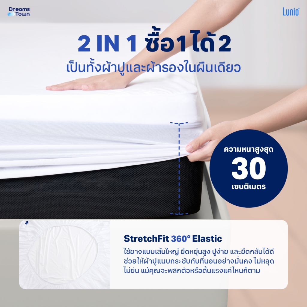 ผ้ารองกันเปื้อน 3.5 ฟุต LUNIO SMARTGUARD PROTECTOR_5