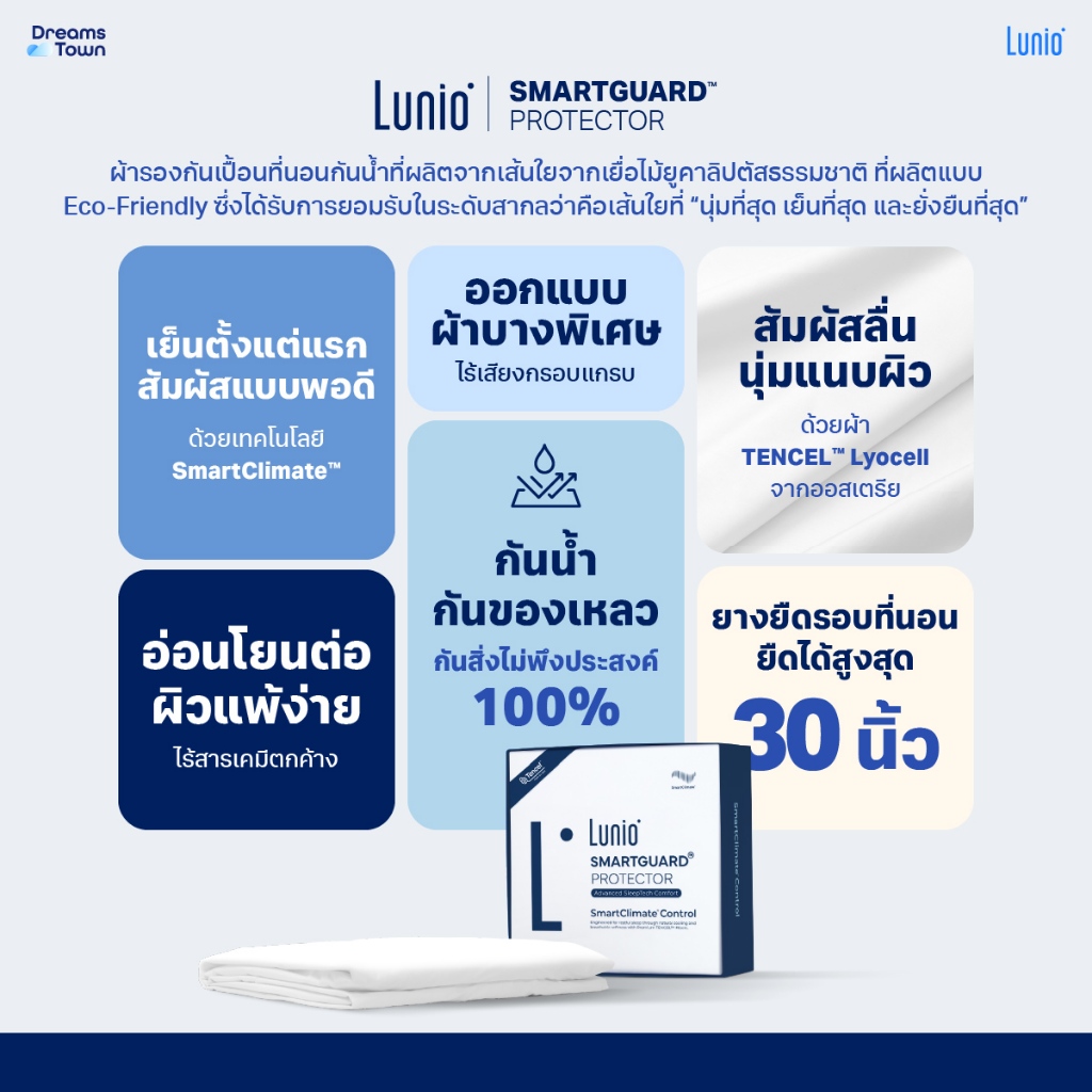 ผ้ารองกันเปื้อน 3.5 ฟุต LUNIO SMARTGUARD PROTECTOR_7