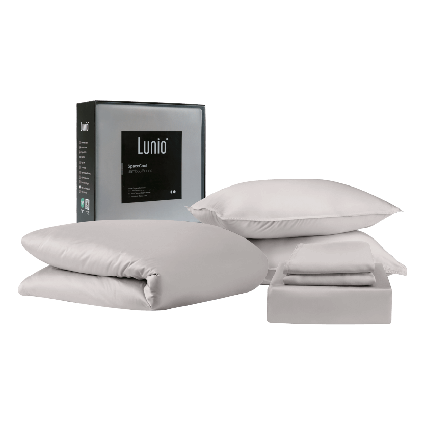 ผ้าปูที่นอน 3.5 ฟุต LUNIO SPACECOOL BAMBOO BEDDING SET GALAXY GRAY